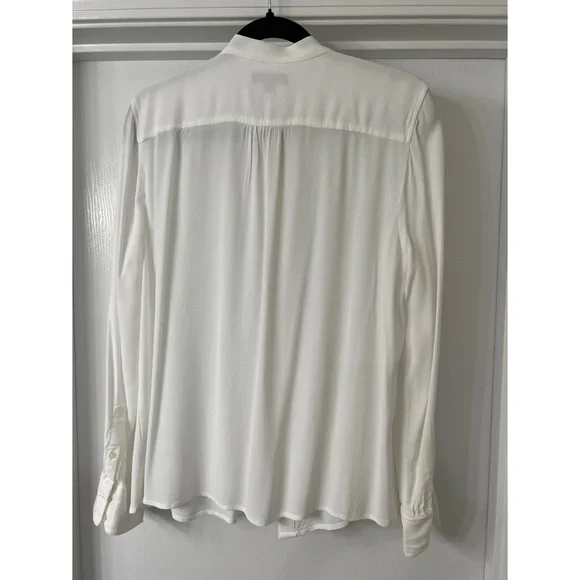 J. Crew Tie Neck Secretary Button-Down Blouse Size Large - Picture 5 of 7